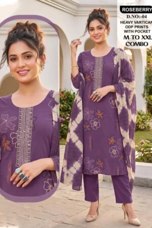 Roseberry Combo Embroidery Worked Kurti Bottom With Dupatta Rehmat Boutique