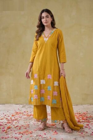 Nisha K 1135 Mul Cotton Kurti With Bottom Dupatta Rehmat Boutique