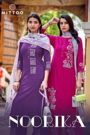 Mittoo Noorika Rayon Hand Work Kurti Set With Dupatta Collection Rehmat Boutique