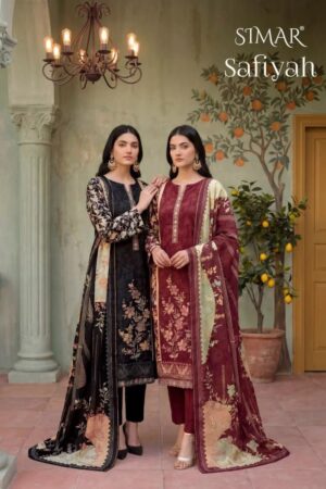 Glossy Simar Safiyah Viscose Muslin Printed Dress Material Collection Rehmat Boutique