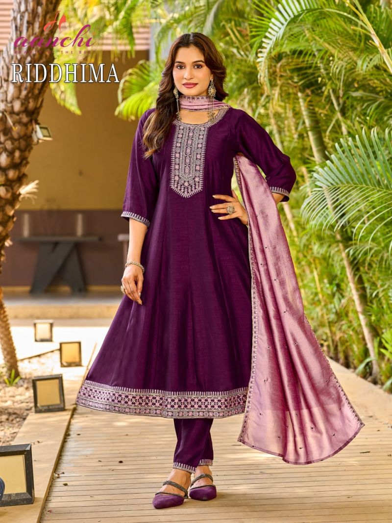 20260713135423.aanchi riddhima1783941846360969904 Aanchi Riddhima Vichitra Silk Anarkali Kurti With Bottom Dupatta Rehmat Boutique Aanchi Riddhima Vichitra Silk Anarkali Kurti With Bottom Dupatta Rehmat Boutique