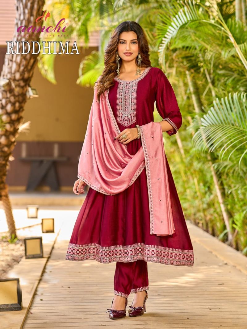 20260713135423.aanchi riddhima1783941848820310883 Aanchi Riddhima Vichitra Silk Anarkali Kurti With Bottom Dupatta Rehmat Boutique Aanchi Riddhima Vichitra Silk Anarkali Kurti With Bottom Dupatta Rehmat Boutique