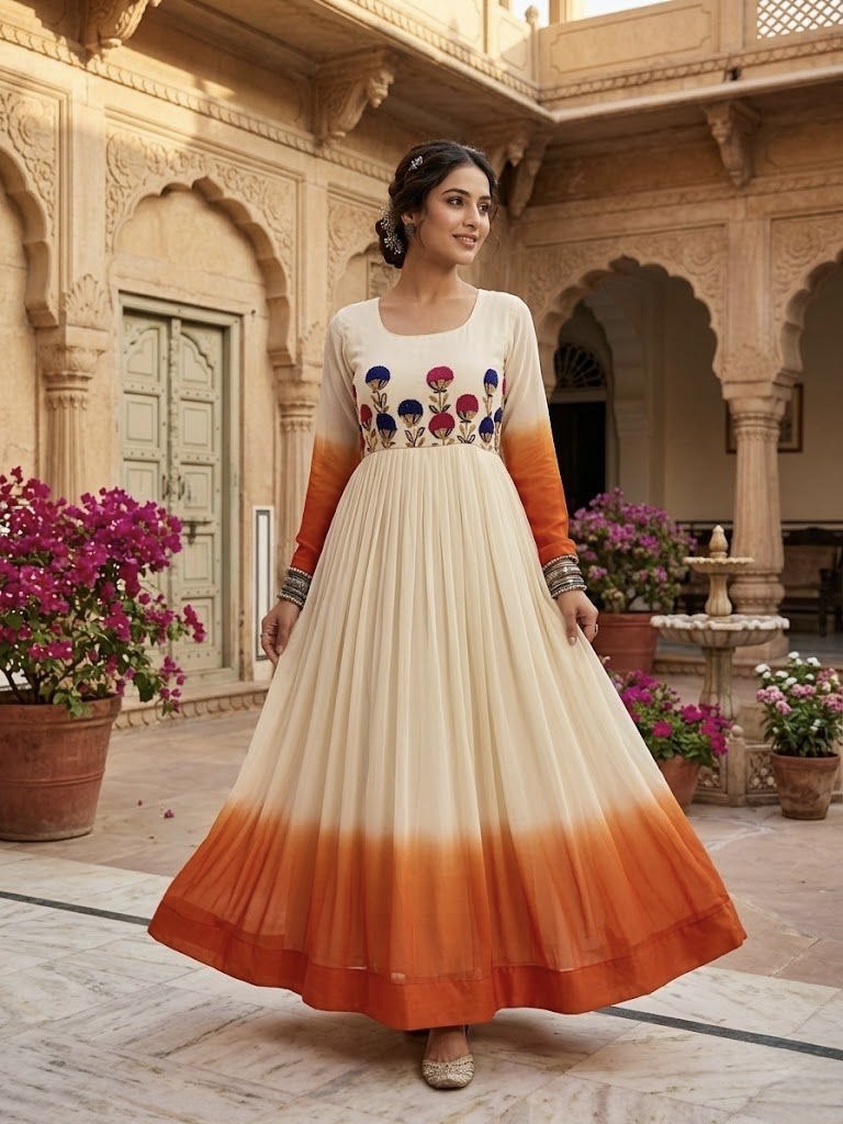 20260718043150.1784209574892568070 Ka 1263 Star Georgette Thread Work Gown Collection Rehmat Boutique Ka 1263 Star Georgette Thread Work Gown Collection Rehmat Boutique