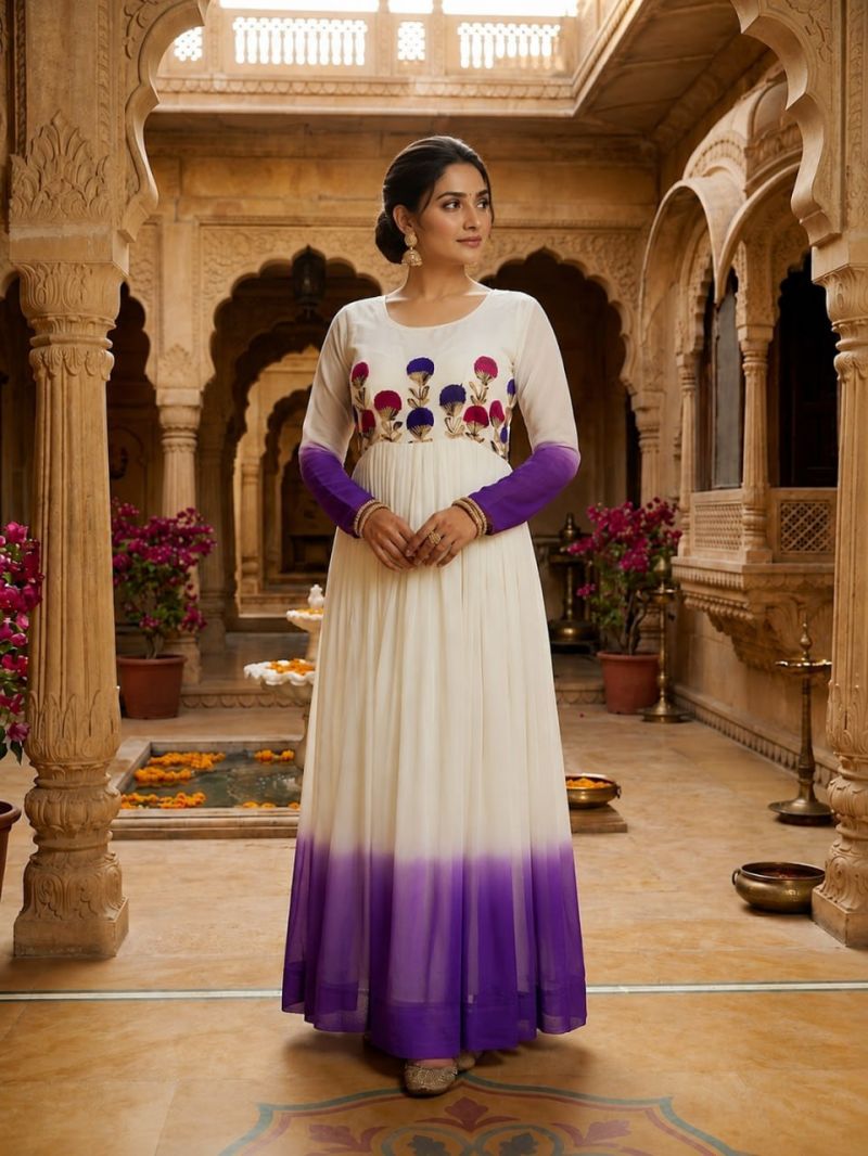20260718043150.17842096091723478223 Ka 1263 Star Georgette Thread Work Gown Collection Rehmat Boutique Ka 1263 Star Georgette Thread Work Gown Collection Rehmat Boutique
