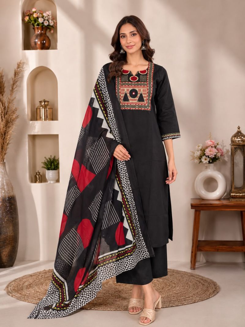 20260720134602.naisha k 112417845494751509834151 Nisha K 1124 Dhabu Cotton Kurti With Bottom Dupatta Rehmat Boutique Nisha K 1124 Dhabu Cotton Kurti With Bottom Dupatta Rehmat Boutique