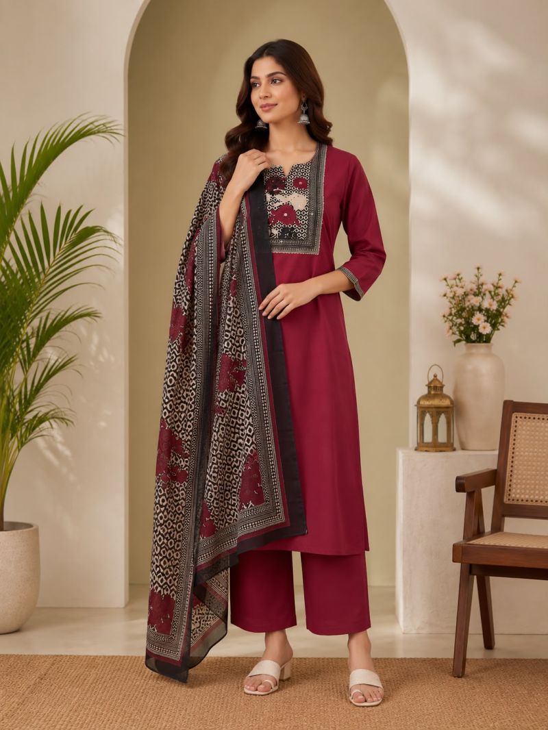 20260720134602.naisha k 112417845498222130495983 Nisha K 1124 Dhabu Cotton Kurti With Bottom Dupatta Rehmat Boutique Nisha K 1124 Dhabu Cotton Kurti With Bottom Dupatta Rehmat Boutique